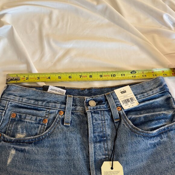 Levi's 501 Distressed High Rise Skinny Jeans - 28x28 - Picture 4 of 11